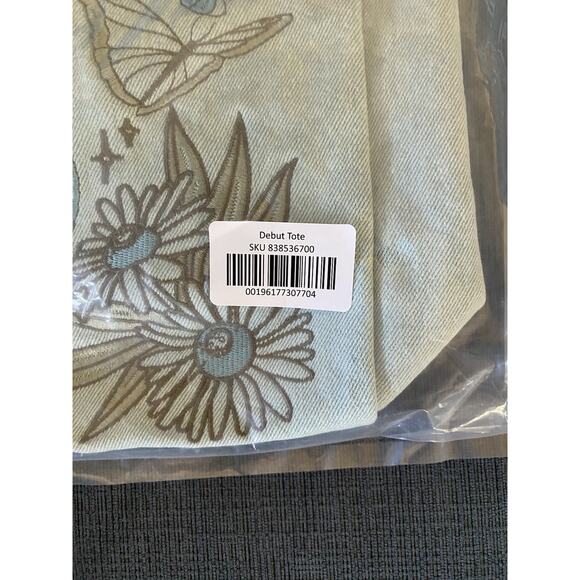 SHIPS IN 24 HRS Taylor Swift Debut Denim Jean Tote Butterfly Bag BRAND NEW - Picture 4 of 5